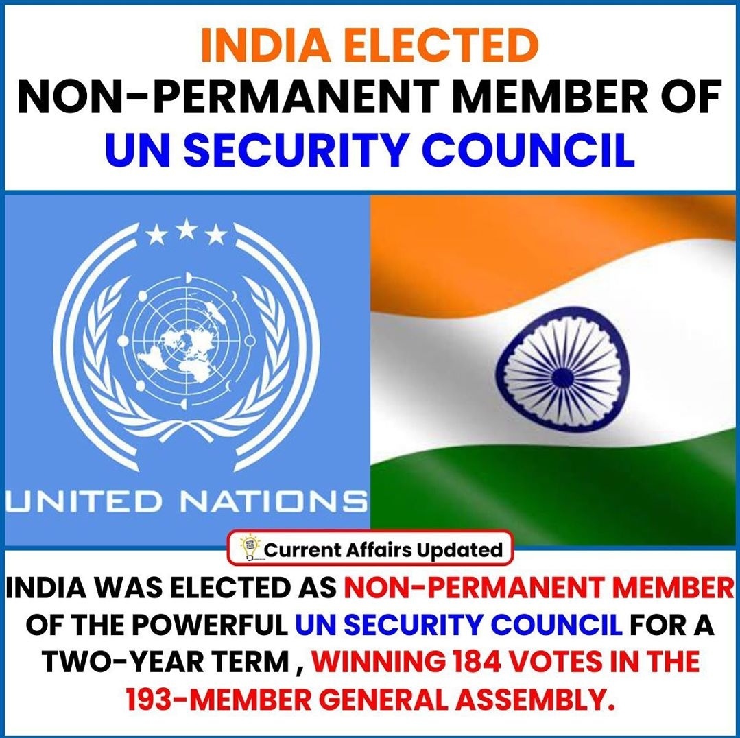 Delighted that India has got into the UN Security Council with tremendous support.
Congratulations india
#UNSCelections
