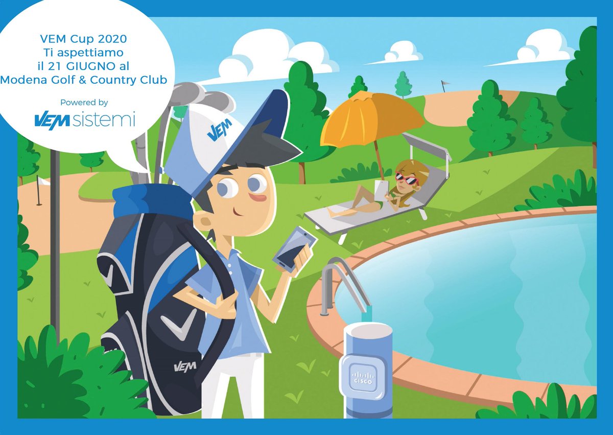 vemsistemi's tweet photo. #SaveTheDate - DOMENICA 21 GIUGNO al Modena Golf &amp; Country Club di Formigine (MO) si svolgerà la 5° edizione della VEM Cup!

Chi si aggiudicherà i numerosi premi in palio firmati #VEM? https://t.co/pZMQtG8qfo