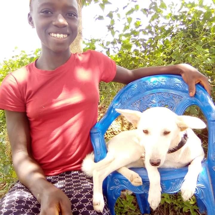 LiberiaAnimal's tweet photo. Princess is one of our Animal Kindness Stars. She and her pet friend "LION" are inspiration for other children and the community. 
#HumaneEdcation #Kindness #Compassion #AnimalsMatter #Animals #StopAnimalAbuse #HelpAnimals #PeaceBuilding #Dogs #Cats #OneHealth #OneWelfare https://t.co/gb7Qzq9nmv
