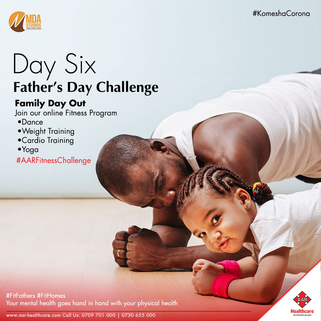 AAR_Healthcare's tweet photo. As a father, it is important to set an example to your kids through your good morals and actions. Set a day aside to spend with your kids playing and interacting with them for bonding. #AARFitnessChallenge #FitFathers #FitHomes
@mdastudioskenya https://t.co/wB1brTFTdN
