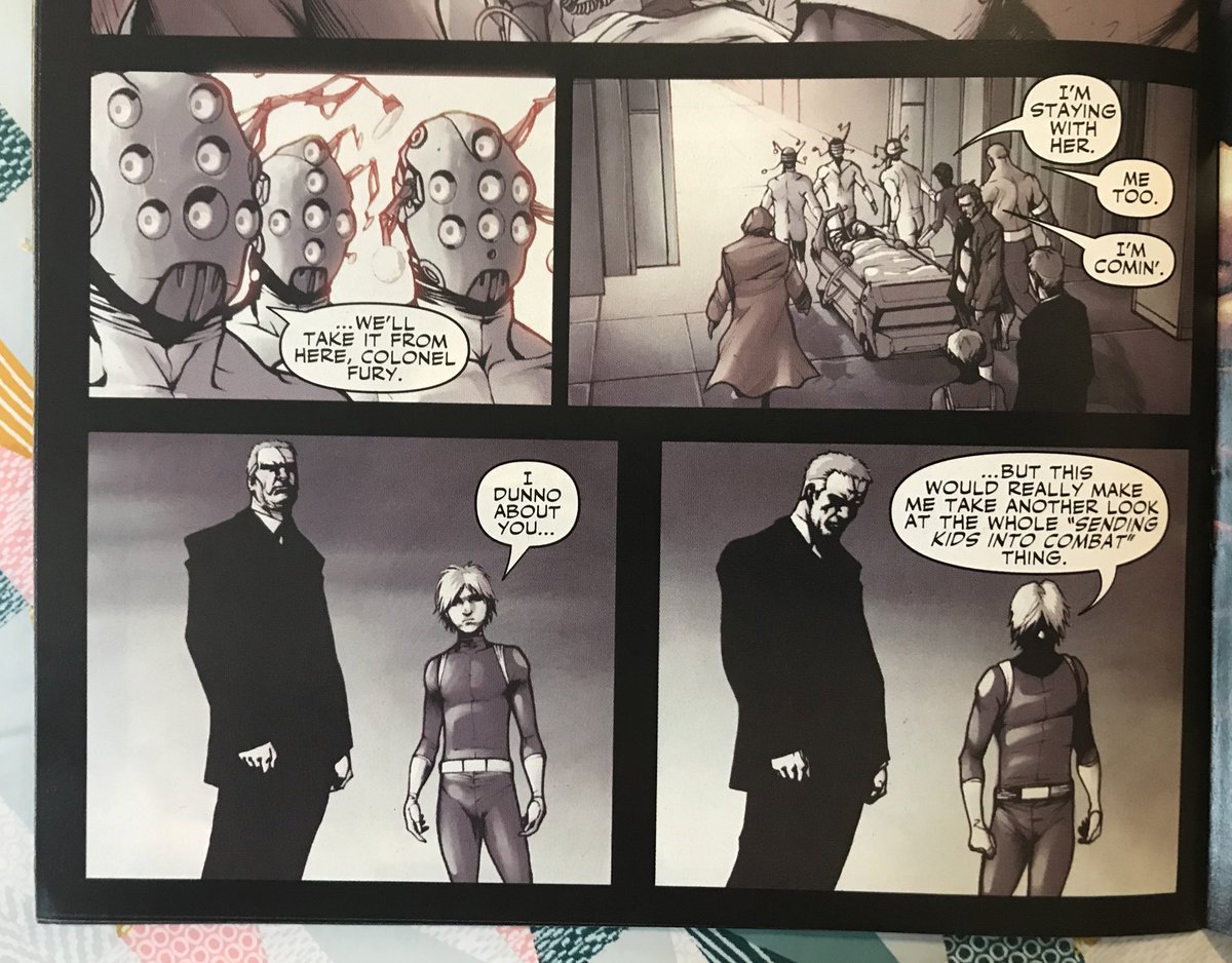 I’m falling for these characters hard. Phobos just exudes pathos. Daisy is everything I want from a field commander, loyalty, duty, heart. Caselli makes me believe in them so much here. I might need to go back to there Mighty Avengers intros and give that a bit more time ...