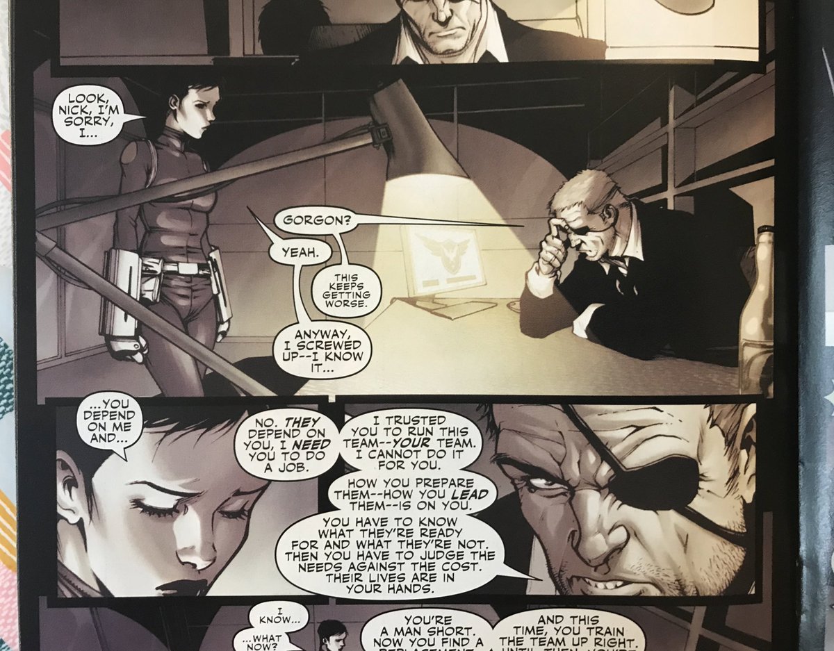 I’m falling for these characters hard. Phobos just exudes pathos. Daisy is everything I want from a field commander, loyalty, duty, heart. Caselli makes me believe in them so much here. I might need to go back to there Mighty Avengers intros and give that a bit more time ...