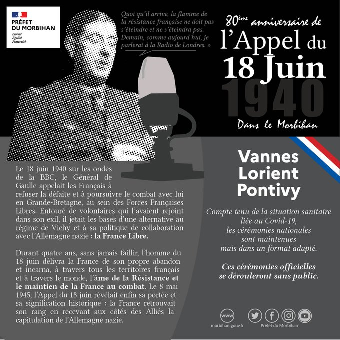 G_Dufeigneux's tweet photo. "Mais le dernier mot est-il dit ? L'espérance doit-elle disparaître ? La défaite est-elle
définitive ? Non !" #18juin1940 #DeGaulle 🇫🇷 https://t.co/4xuqIsP08s