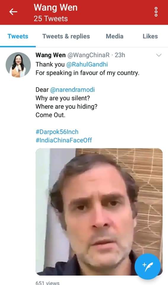 mshiteshmohan's tweet photo. दद्दाजीकहिन:
Dirty face of #AntiNationalCongress
This is the tweet from Bureau Chief of Chinese mouthpiece #GlobalTimes.
Speaks volumes about the #AntiNational nexus. https://t.co/oujWMaMuG4