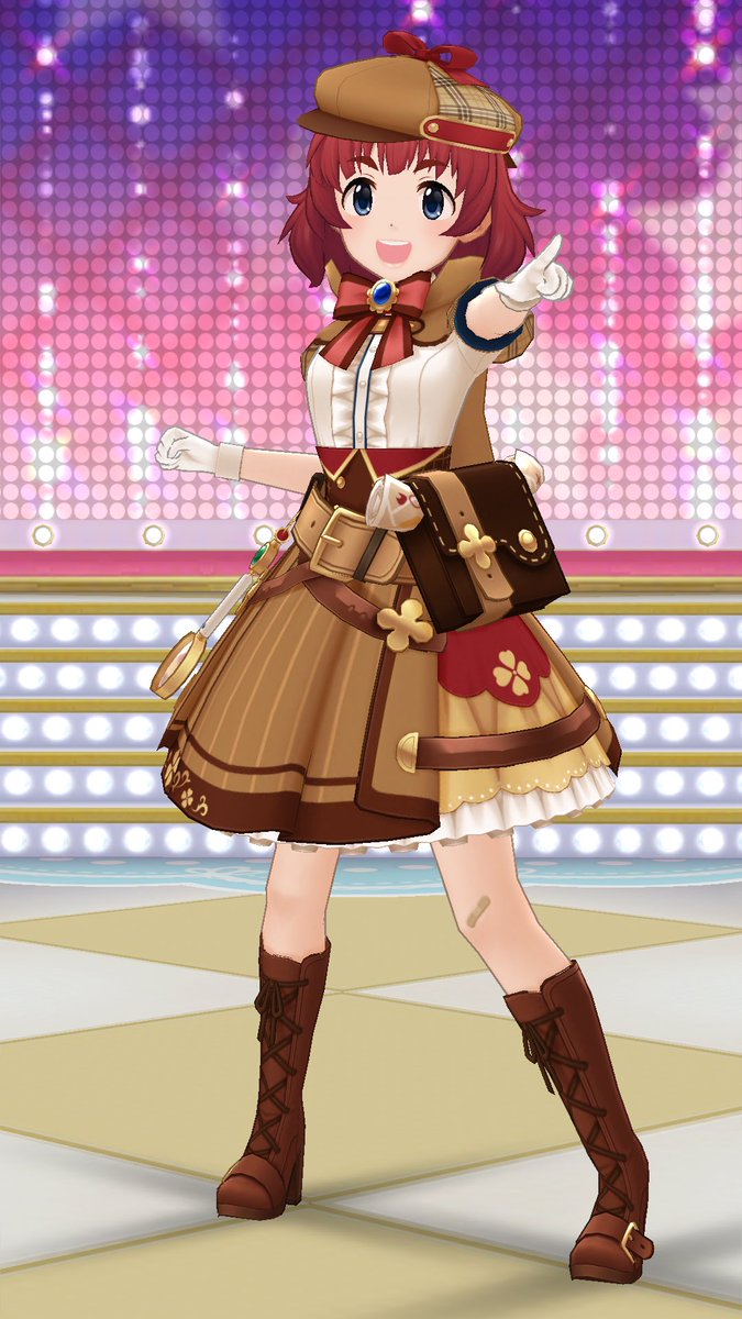 ゆーのp なポッピン族 私 都ちゃんのssrが来たらフォトスタジオで 都ちゃんっぽく のポーズを都ちゃんにとってもらうのがワトソンの頃からの夢だったんだ 可愛すぎかよ デレステ 都ちゃん 安斎都 安斎都はディテクティブ可愛い