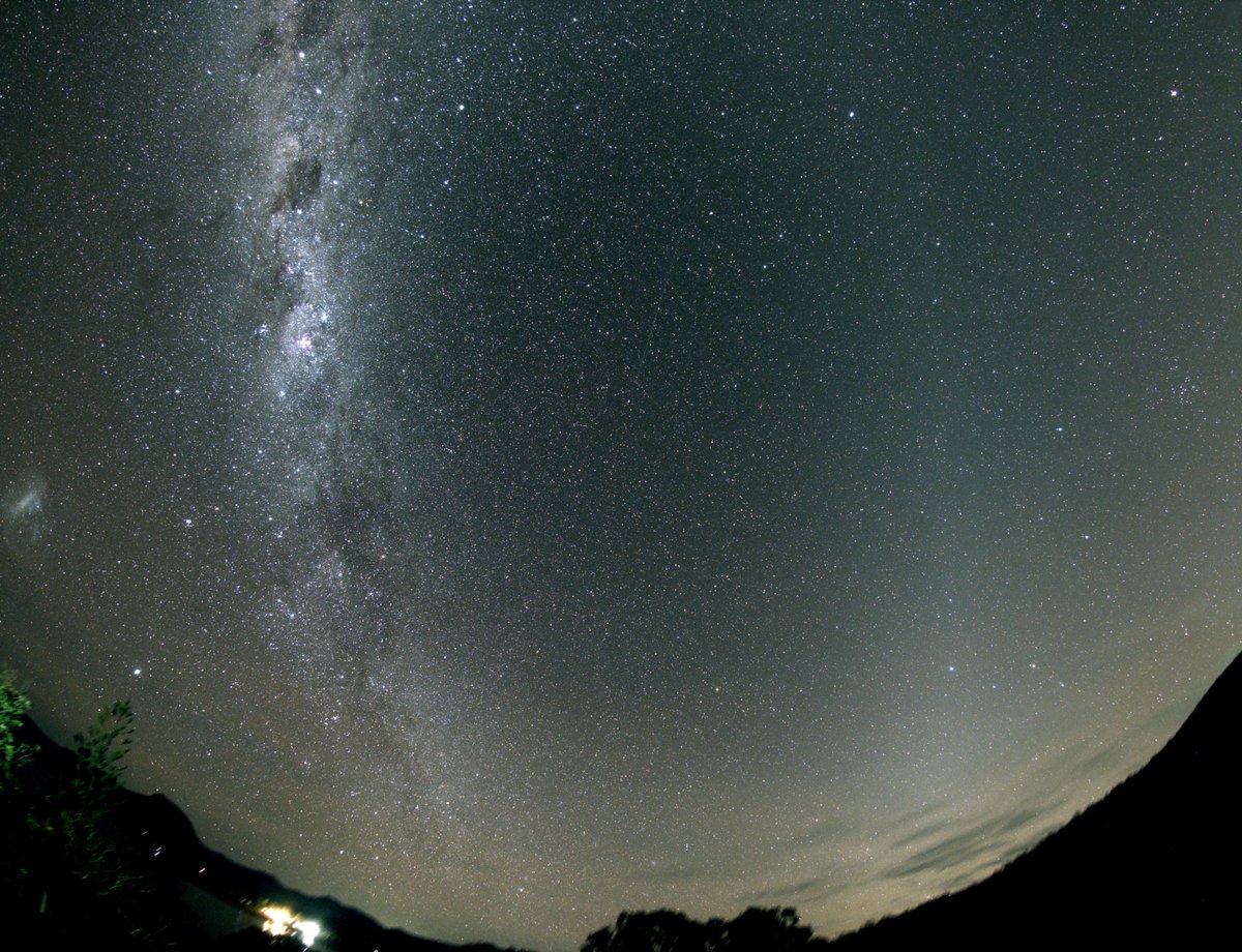 Symmetry in the night sky the Milky Way and Zodical light taken with my Oly...