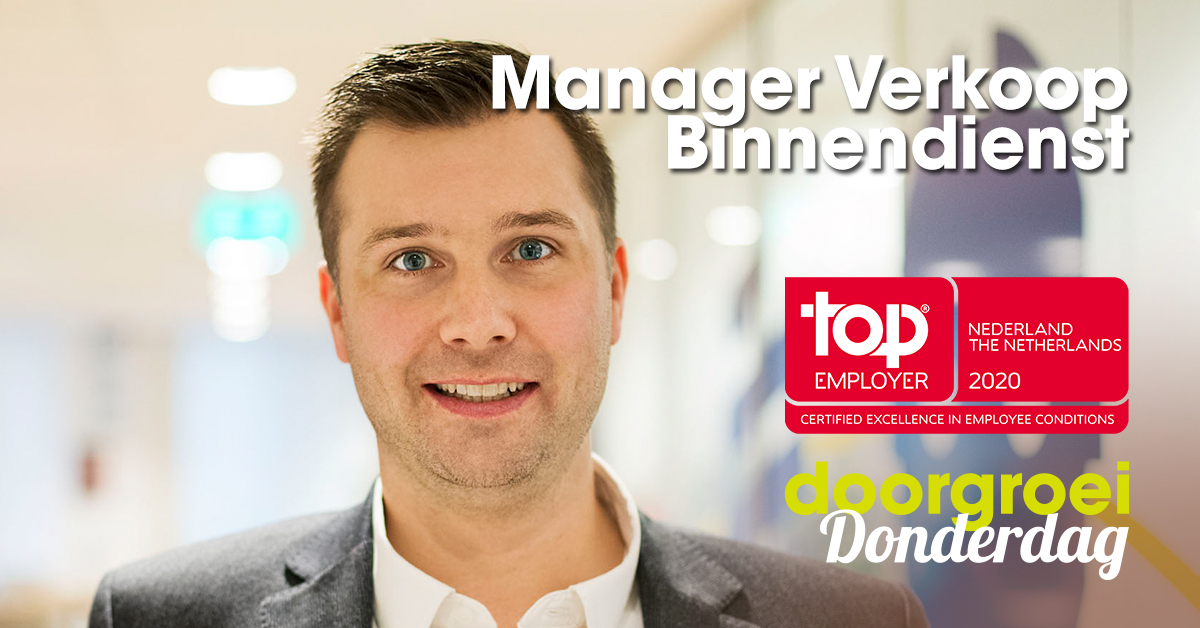 DoorgroeiDonderdag! Als Manager Verkoop Binnendienst ben je verantwoordelijk voor tevreden klanten en het realiseren van de commerciële doelstellingen. Jij bent de direct leidinggevende van ongeveer 18 collega’s op locaties Eindhoven en Helmond. | bit.ly/37E2kVS #tu