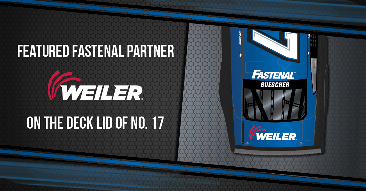 RFK17Team's tweet photo. Also glad to carry our friends @WeilerAbrasives &amp; @Sqwincher Sunday @TalladegaSuperS!

@FastenalRacing // @Chris_Buescher https://t.co/nUEabgVzrs