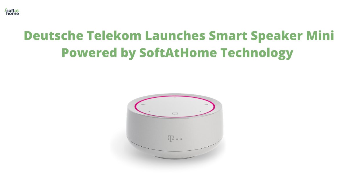Our software is powering @Telekom_group's latest mini #smartspeaker #voiceassistant. This mini-Magenta speaker is compatible with #AmazonAlexa. 
We've created this customised feature to provide DT's customers with a richer #voice experience. 
softathome.com/2020/06/18/deu…