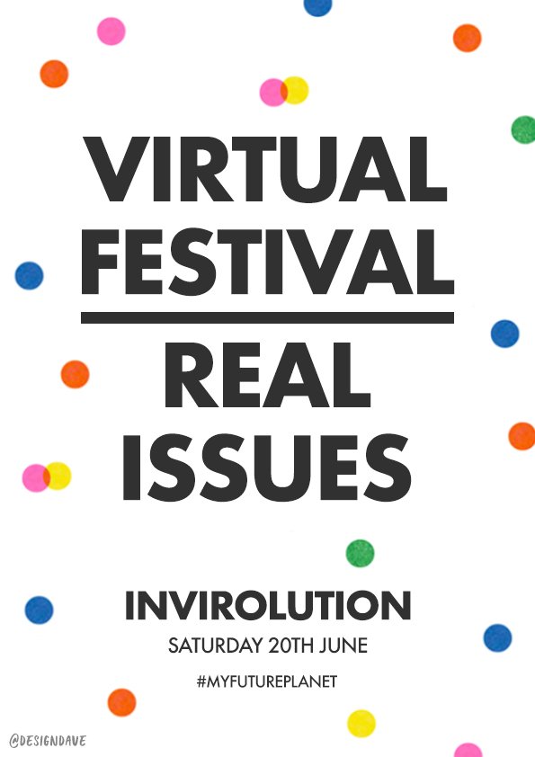 DesignDave's tweet image. One Minute Brief of the Day: 
Create posters to support the INvirolution Festival with @envirolution #myfutureplanet @OneMinuteBriefs ...