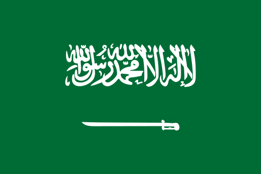 Saudi Arabia. 9/10. Adopted in 1973. The green of the flag represents Islam and the sword stands for the strictness in applying justice. The text is the shahada, the Islamic declaration of faith, and translates to "There is no god but Allah; Muhammad is the Messenger of Allah".
