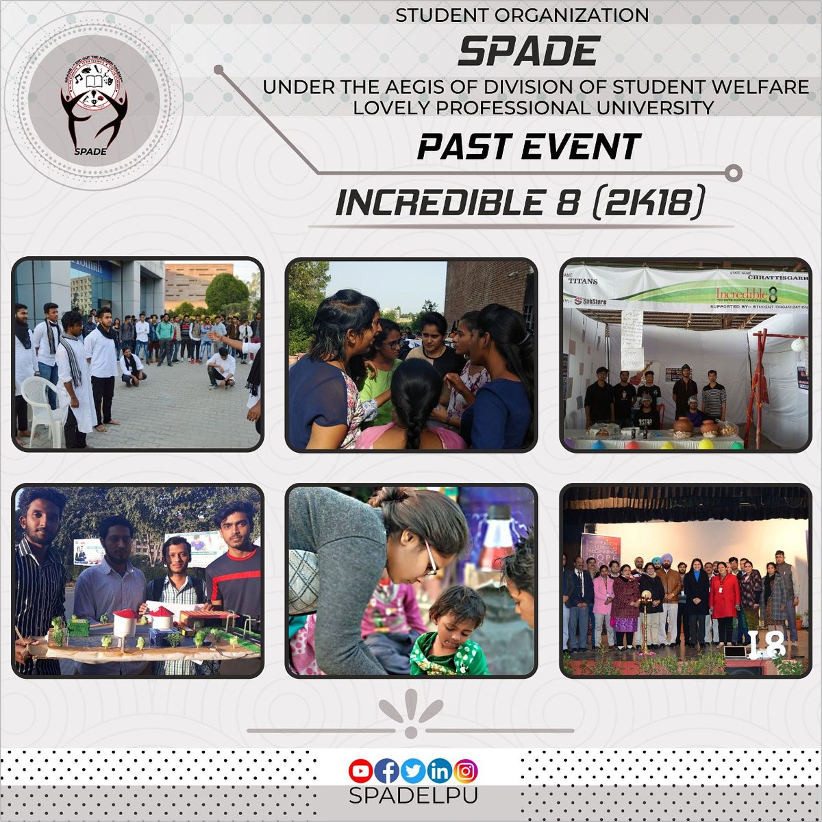 Spadelpu1's tweet photo. Incredie 8 2018
Follow us at:
🎱 @spadelpu
🎱 Visit https://t.co/Xag41J7r9r
See tags-
#incredible8 #hostel #hosteldays #competition #memories #eventsspade #spadelpu #soclpu #lpuuniveraity https://t.co/7QdDBOZEAf