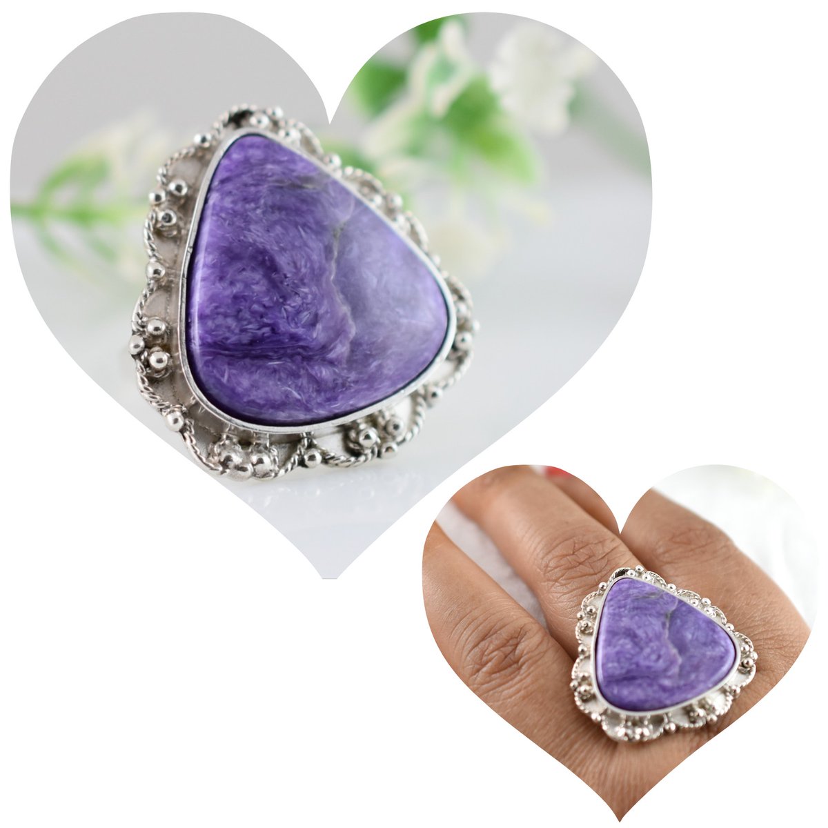 veracityjewelry's tweet photo. This beautiful Charoite Gemstone Ring handcrafted by Indian Artisian. It has been made 925 Sterling Silver and hand polished to make it look outstanding.
#charoite #charoitejewelry #charoitestone #charoitependant #charoitering #charoiterings
#veracityjewellery
#deliveringsmile https://t.co/kAolcKdIs1