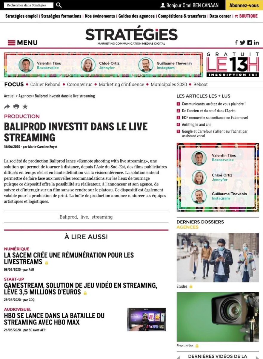Omri_Ben_Canaan's tweet photo. Thanks @Strategies !
#livestreaming #livestream #productionhouse #tvcommercials #productionservice #baliprod #filmindonesia @Charlesprod @baliprodfilms https://t.co/2HtuaWZwCz