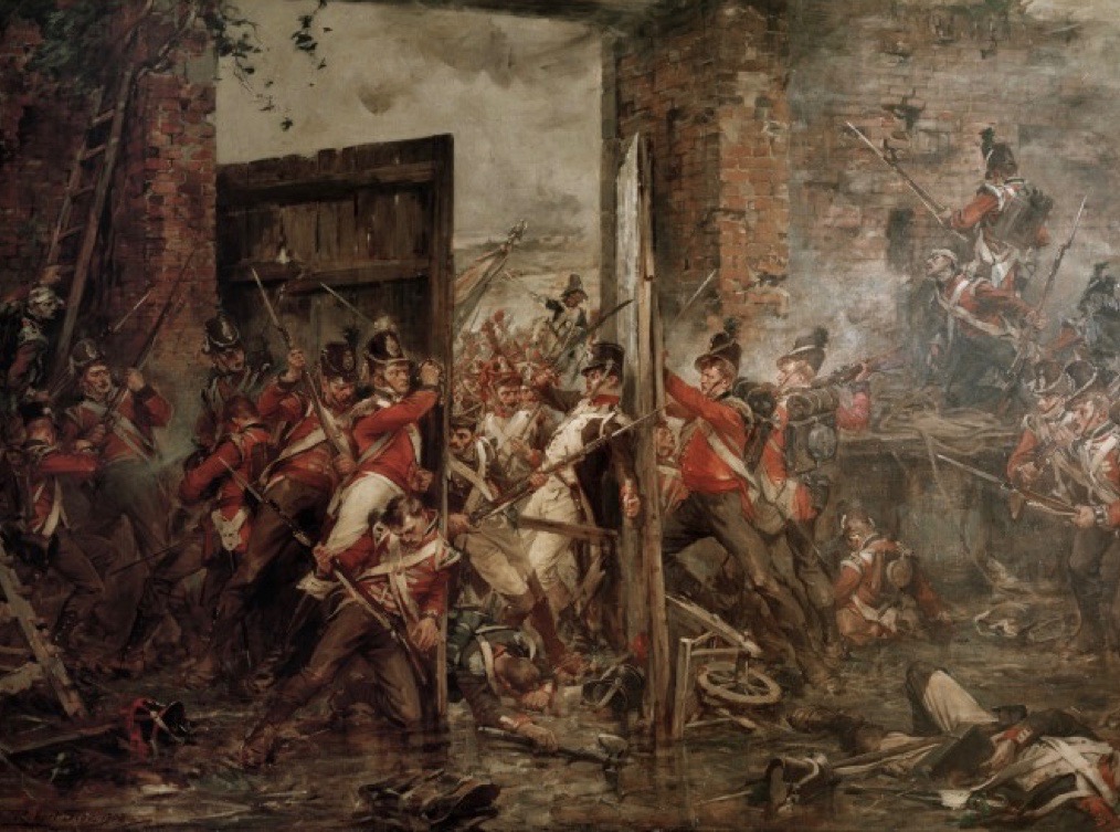 ProfTonyPollard's tweet photo. 40 French broke through N. Gate. Famously closed by Coldstream Guards, but Scots Guards also involved. French killed. @DigWaterloo excavation shows they entered into a confined space &amp; most probably killed there. Nice to find Scots Guards buttons as well as CG! #Waterloo205 https://t.co/1m8daWZC6e