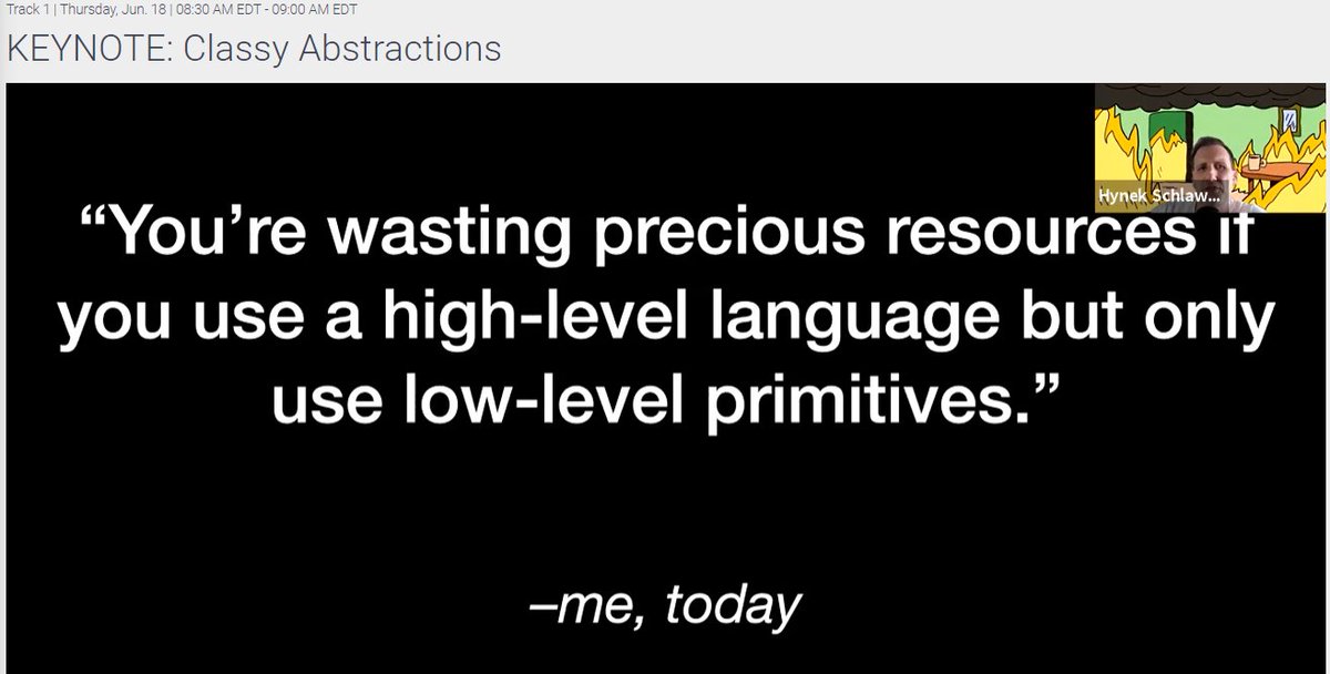 TimPSherrill's tweet photo. My first chuckle of the day comes from @hynek: #pwd2020 #python https://t.co/1aaPQXvhTu