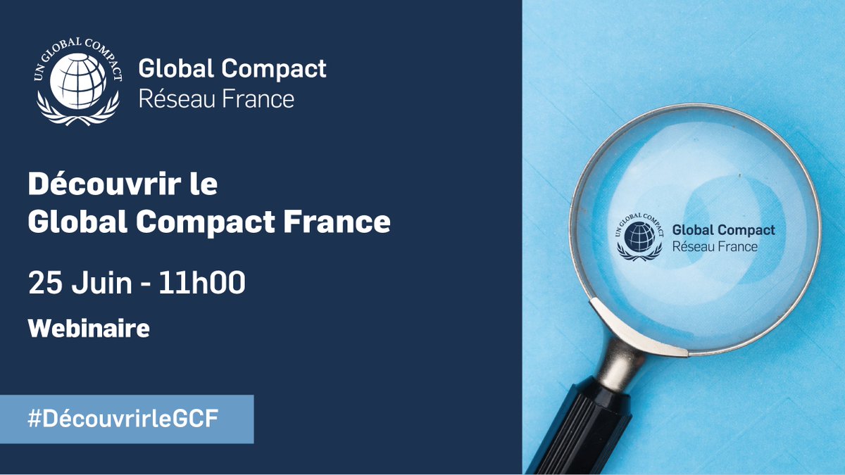 📢📅💻La #RSE est une force pendant cette crise. Venez découvrir le Global Compact France, un engagement #RSE volontaire et adapté à toutes les tailles d’entreprises. #RDV le 25 juin prochain à 11h pour un webinaire dédié👉bit.ly/2XOsQsv #DécouvrirleGCF