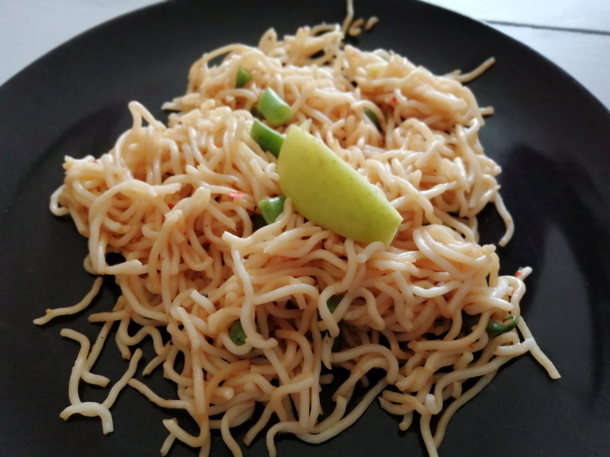 LauraMacCalman's tweet photo. @MrsBellatMoray Chloe made Thai sweet chilli noodles - they tasted amazing - she'll definitely be cooking these again 🥰 https://t.co/X81RjPcW3K