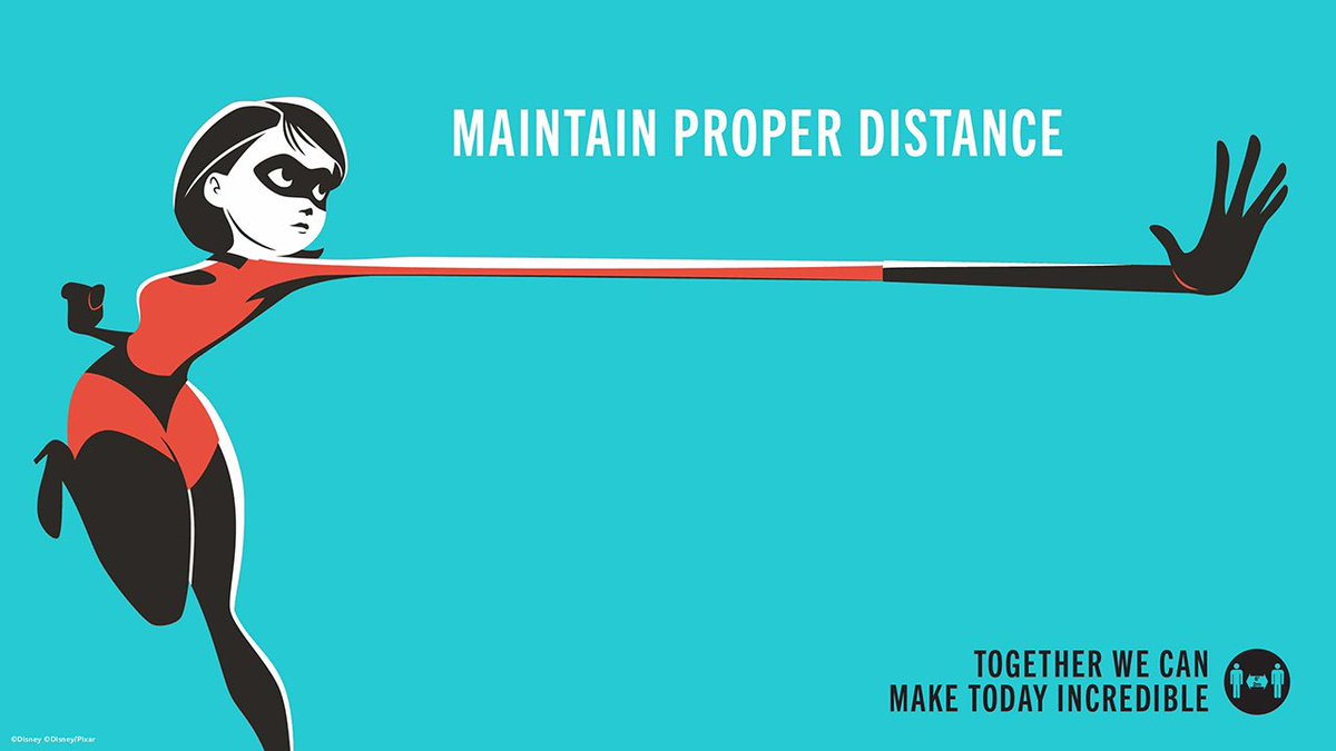 DLPReport's tweet photo. New health and safety campaign featuring The Incredibles unveiled for the reopening of Disney Parks, including Disneyland Paris: https://t.co/0e8IfSoM6W