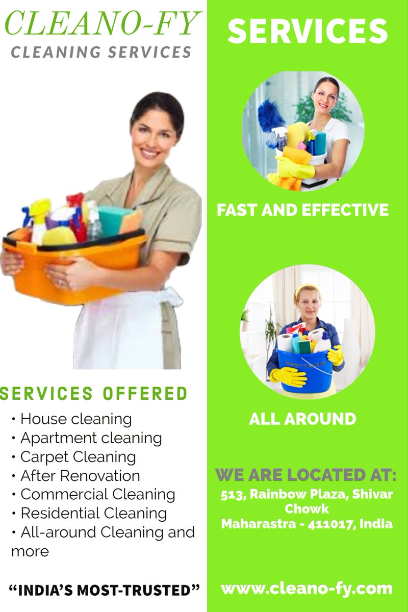 CleanoFy's tweet photo. Cleano-fy is committed to providing quality cleaning services with expert cleaning professionals. 

#deepcleaning #sanitization #covid_19 #customersatisfaction #virusfree #staysafe #professionalcleaning #disinfection https://t.co/D4nG52zmzO