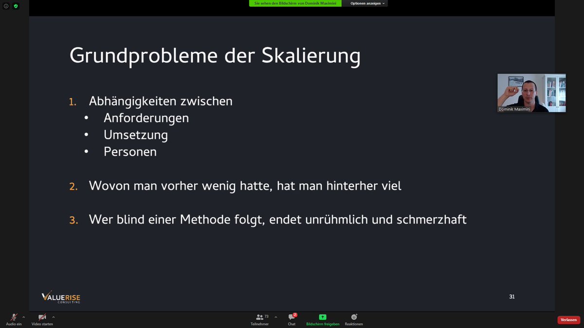 summitcle's tweet image. Schon sind wir beim letzten Vortrag des #sasummit2020 angekommen - aber der hat es nochmal in sich!
Dominik Maximini (ValueRise Consulting) bezieht uns mit ein, während er die GMV-Methode erklärt.