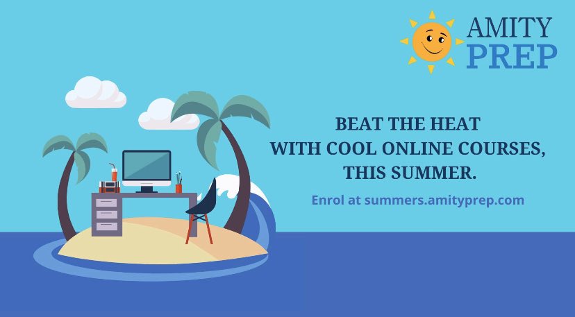 psurabhi2627's tweet photo. Beat the heat with cool online courses, This SUMMER☀️🌝

#Amityprep provides wide range of courses 🎗
Applicable for all age groups✌🏻

For more information-👇🏻
https://t.co/FyZ90ooyqZ

#OnlineClasses #UnlockingEducation #Summer2020 #thursdayvibes #ThursdayMotivation #creativity https://t.co/gbMhycDCDk