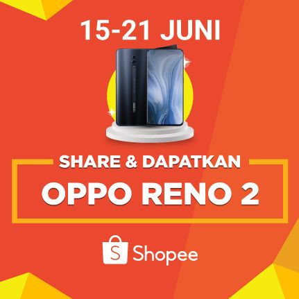 Share keseruan 7.7 Pesta Diskon Supermarket &amp; dapatkan OPPO Reno 2. Klik sekarang! play.shopee.co.id/share?share=un…