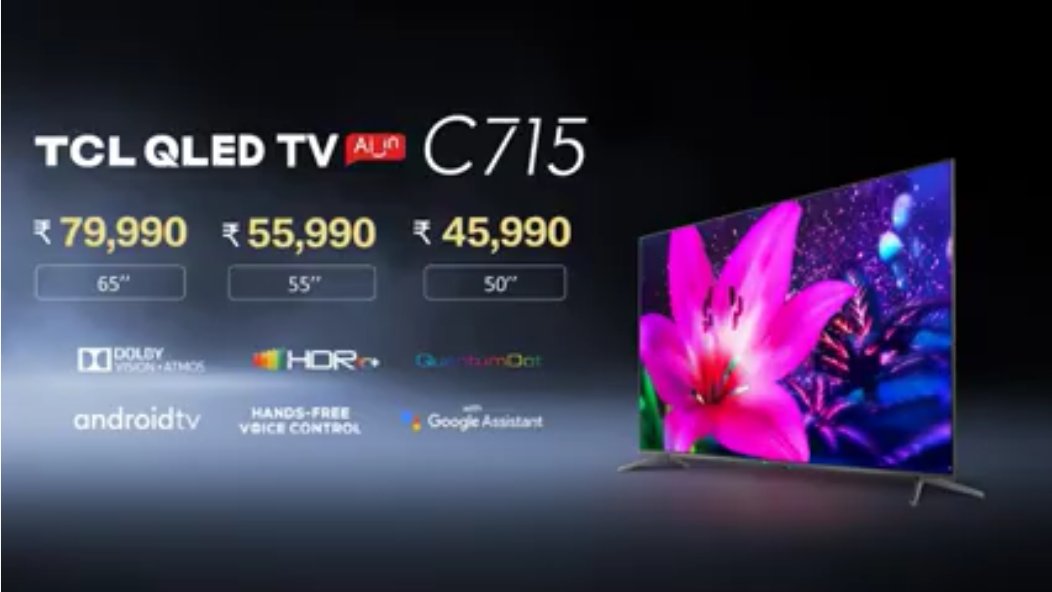 itsazeena's tweet image. Here is All New @tcl_india #TCLQLEDTV C715 Specs. #GoBeyondYourImagination 

Quantum Dot
Dolby Vision &amp;amp;amp; Atmos
4K UHD
HDR10+
Hands-Free Voice Control
TCL AI-IN
IPQ Engine