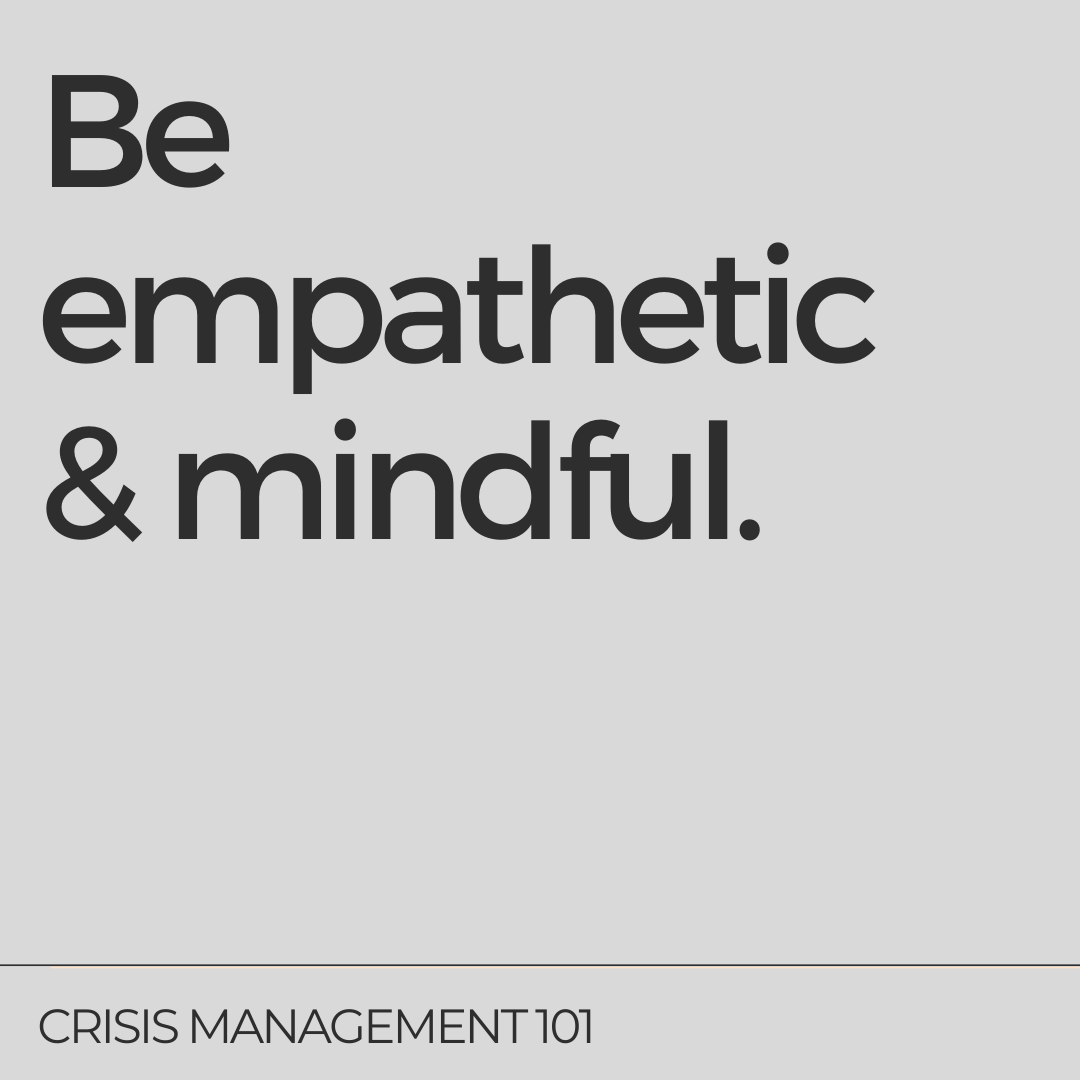 mysocialideas's tweet photo. In times of #crisis, it is important to act and respond in an empathetic and mindful way. For #crisismanagement101 tips, read more on the blog: https://t.co/gHBQNIsylK https://t.co/s8VW95xdGe