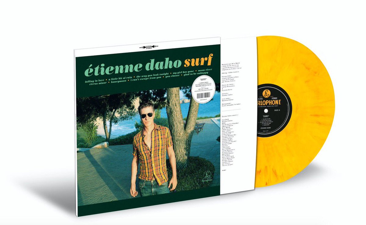 SORTIE : L’ALBUM PERDU « SURF » le 20 juin 2020 Etienne a été sollicité pour être le parrain de l’édition 2020 du Disquaire Day. A cette occasion, Parlophone publiera en vinyle de couleur et pour la première fois, l’album inachevé «Surf» en édition limitée. #disquaireday #surf