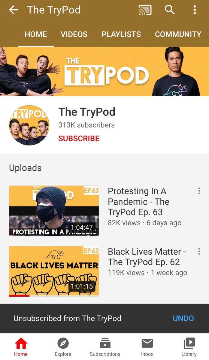 23. Really bummed to do this.  @tryguys got me through some rough times. But I’m not going to support a fellow queer POC artist who supports a teen celebrity ruining the lives of random teens/young adults over social media posts.