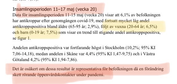  @c_drosten How dare you!To quote ONLY the results from the very week, where in the study itself is stated, that it is UNCLEAR if these results are representative, as there was a change outpatient contacts and hence sample collection. @Folkhalsomynd