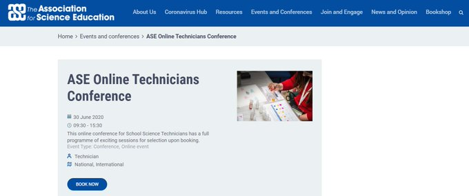 Gratnells's tweet photo. The #ASE Online Technicians Conference is on 30th June 2020. Explore the full programme and book online here: https://t.co/mX7rGaRaKX
Sessions include a #WhatsInMyTray Lockdown Special with @DrBiol π.
#ASETechs @theASE #LockdownLearning https://t.co/1EkhfedS8V