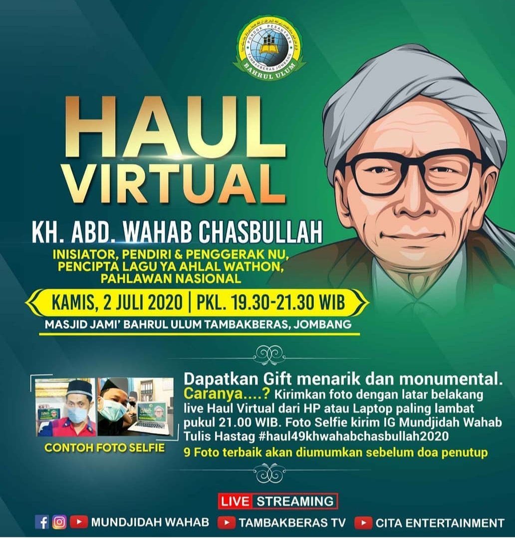 cakimiNOW's tweet photo. Jangan lupa Haul Mbah Wahab Tambakberas Jombang https://t.co/43YfH6JkGt