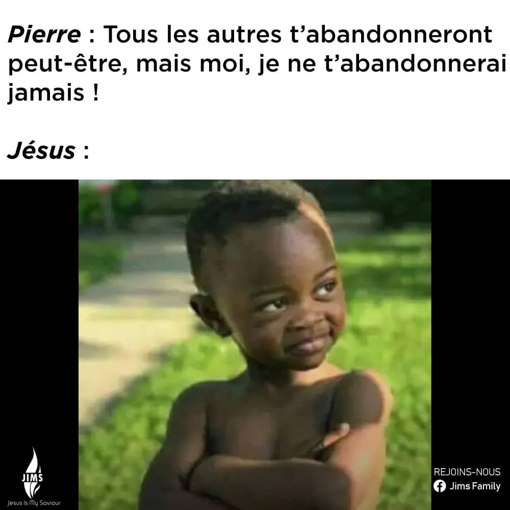 WeJimsFamily's tweet photo. Qui a dit qu'avec #Jésus il n'ya pas d'humour ?!
Oyaaaa la vraie joie est en lui.
Partagez et riez avec vos potes. 1/2

#JimsMemes #Youth4Christ #JimsFamily #Jims https://t.co/AC0SfgSYMk