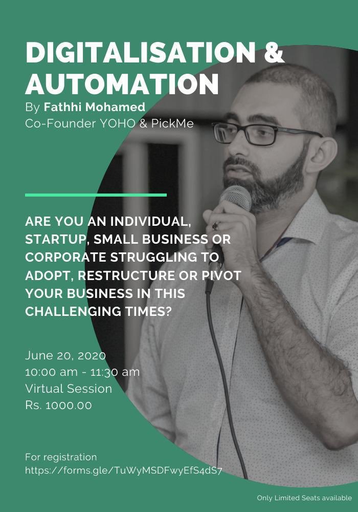#automation #digitalization #COVID19 #Entrepreneurship #pivot #restructuring #Revenue #srilanka #transformation #lka #webinar #innovation