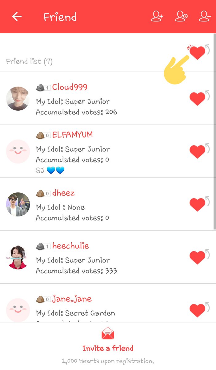 (Daily Heart)4. Give and receive a heart with a friend↳ Once every 10 mins, 3 times a day #SUPERJUNIOR    #슈퍼주니어  @SJofficial