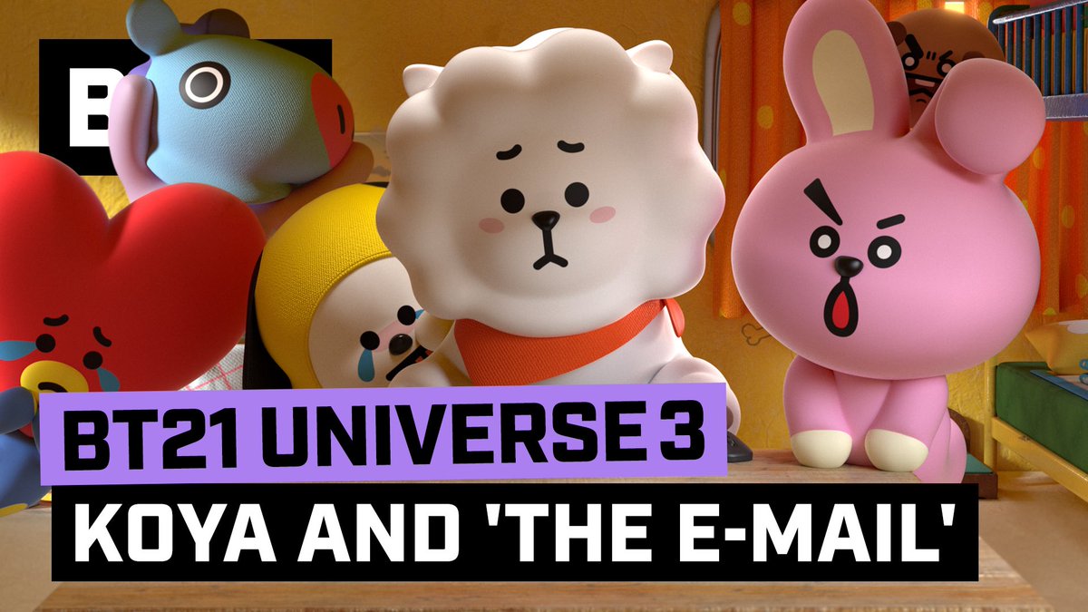 “ ATTENTION BT21 “
​
A mysterious email arrives, signalling the rise of the archrivals.

Looks like a case for KOYA...! 👀
👉 lin.ee/kzbMxxG/hntj

#BT21_UNIVERSE #Season3 #ANIMATION #EP05 #KOYA #andtheEMAIL #BT21