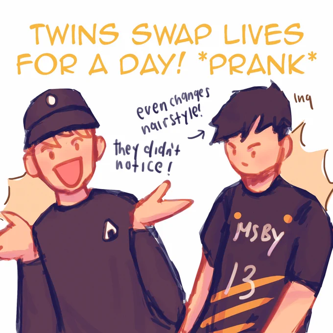 the miya twins as those twin channels in youtube: #Haikyuu #haikyuufanart #hqfanart #ハイキュー 