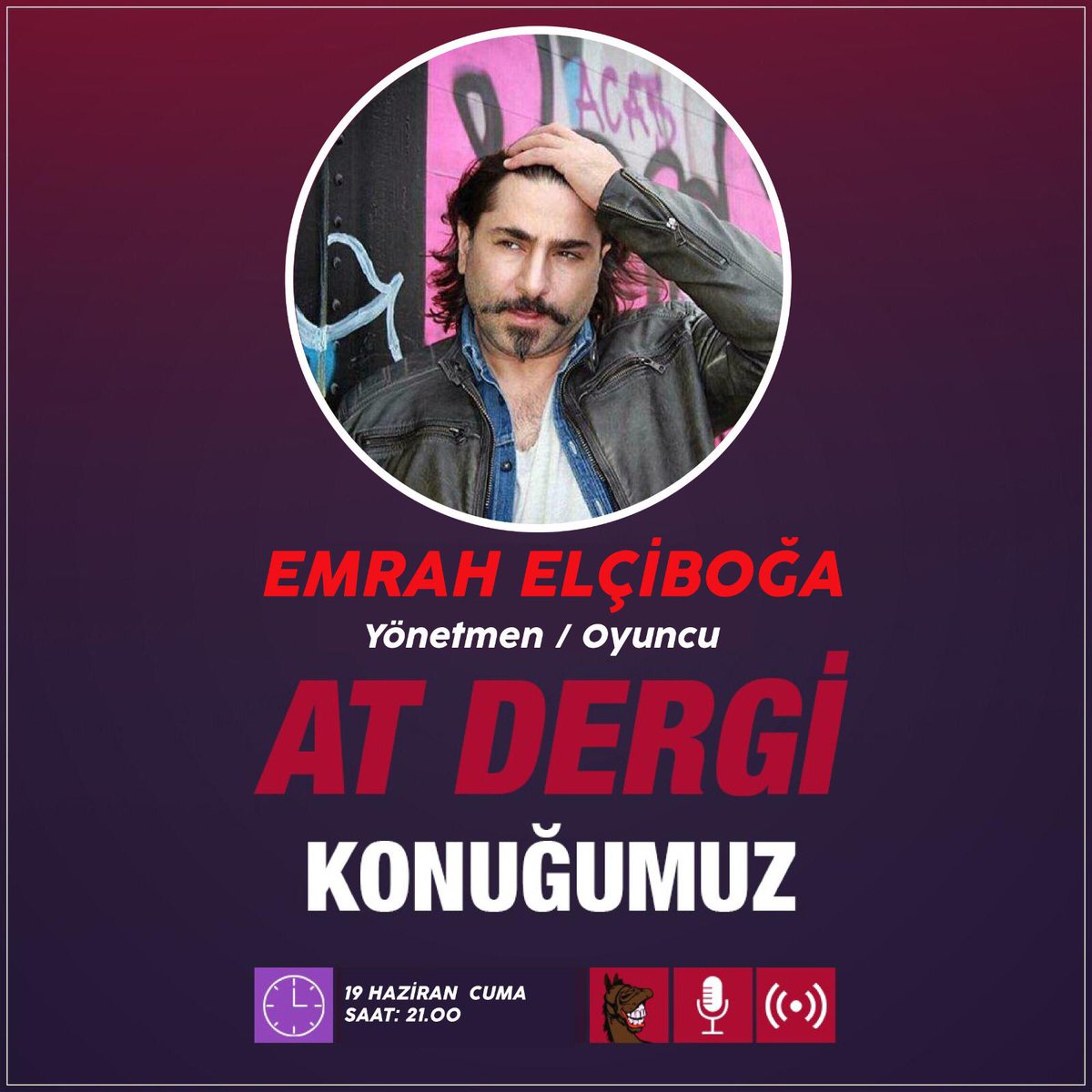 Merhaba değerli At Dergi okuyucuları. İnstagram canlı yayınlarımız devam ediyor. 19 Haziran Cuma günü saat 21:00'de  değerli yönetmen ve oyuncu Emrah Elçiboğa instagram canlı yayın konuğumuz olacak. Kaçırmayın.
<a href="/emrahelciboga/">Emrah Elçiboğa</a>

#emrahelçiboğa
#AtDergi