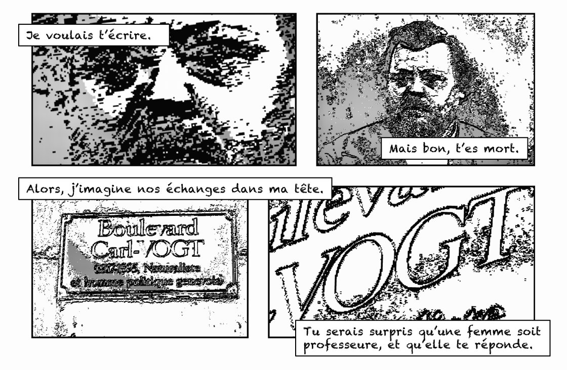 JKSteinberger's tweet photo. My friend @JulietJFall wrote an astounding decolonizing comic, on Carl Vogt, a revered figure in Swiss academic history. In Geneva, university buildings &amp; major roads are still named after him. He was also horribly, horribly racist &amp; sexist. #CarlMustFall
https://t.co/i4CavG52rN https://t.co/2vgOGsBFeT
