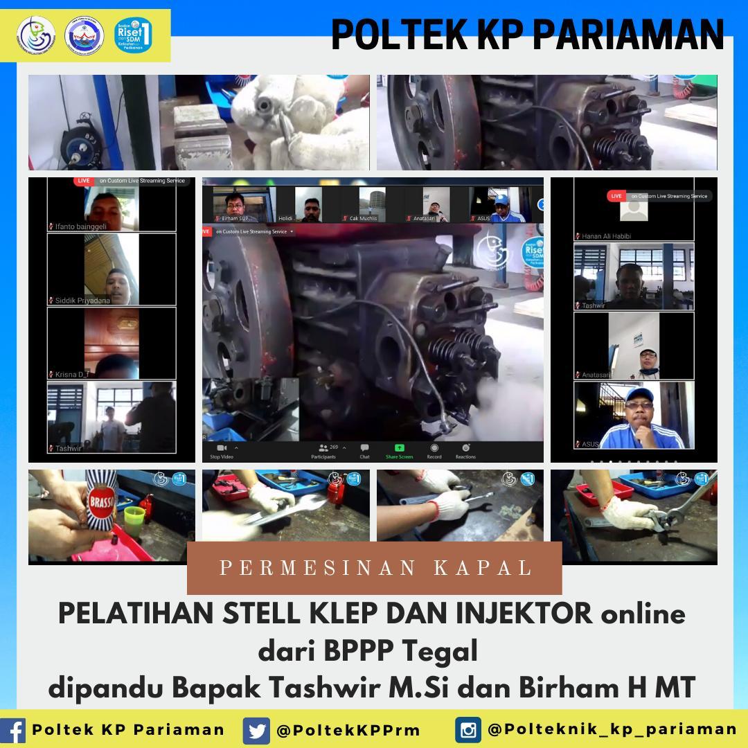 Pelatihan Online Program Studi Permesinan Kapal dengan Materi Stel Klep dan Injektor bersama BPPP Tegal di pandu oleh bapak Tashwir, M.Si dan Birham Hermansyah M.ST
<a href="/Pusdik_KP/">BRSDM Pusdik KP</a>
<a href="/kkpgoid/">KKP RI</a>
@brsdm_kp
<a href="/sjariefwidjaja/">Sjarief Widjaja</a>
<a href="/bsuprakto/">Bambang Suprakto</a>
<a href="/anileilani/">Ani Leilani</a>