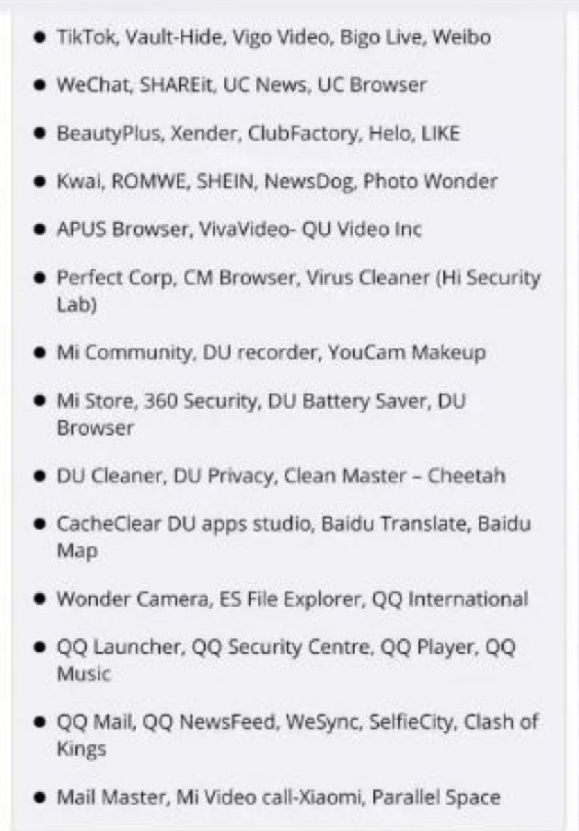 Harshpatel1408's tweet image. You can&apos;t throw your Chinese phone but at least you can uninstall Chinese apps
#BoycottChina
#BoycottChineseProduct
#RemoveChinaApps