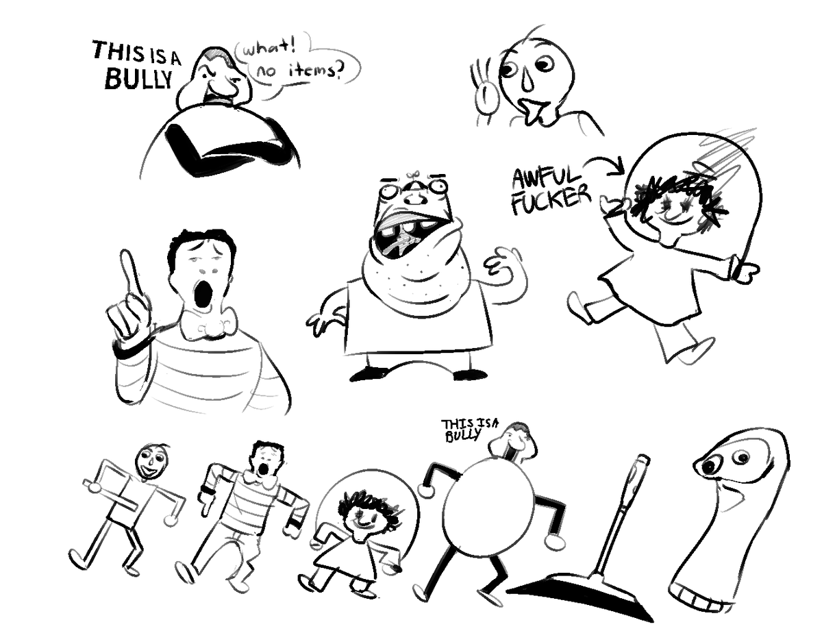 its 5 in the morning and of COURSE im drawing baldi stuff what did you expect 