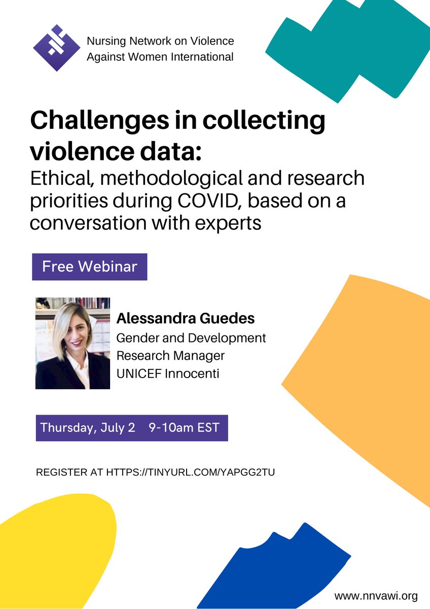 We have exciting news! Our first EVER webinar series begins in July. Join us to hear from <a href="/Alesscguedes/">Alessandra Guedes 🇧🇷 🇺🇸</a> from <a href="/UNICEF/">UNICEF</a> on "Challenges in collecting violence data" 
Register here tinyurl.com/yapgg2tu