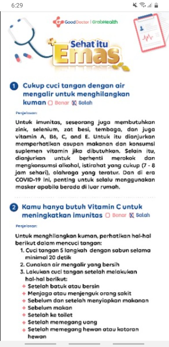 sophieeh13's tweet photo. Di waktu konsultasi itu, kita bakal dikasih jawaban dari @gooddoctorid dari #GrabHealth nya @GrabID dan nambah wawasan! Ini jawabannya dari dokter, singkat dan jelas banget! Ga bertele-tele, langsung ngerti. #SehatItuEmas #BaikBersama
Selamat mencoba #GrabHealth ya guys!! https://t.co/84oxtHINNp