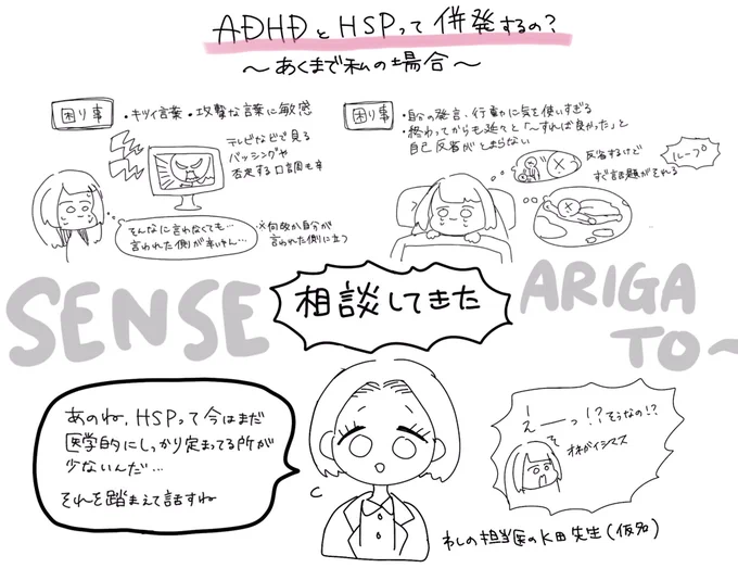 ADHDとHSPって併発するの?????って疑問を先生に聞いてきたのでシェア!〜あくまで私の話〜   先生ありがとう#ADHD #HSP #ASD 