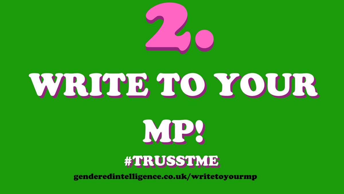 FIVE URGENT ACTIONS TO STAND UP FOR THE TRANS COMMUNITY NOW2 - write to your MP! http://genderedintelligence.co.uk/writetoyourmp  #TrusstMe