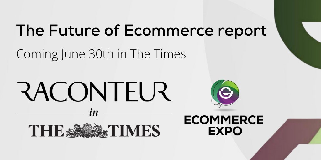 We're so excited to announce this new partnership! 🙌

In just under 2 weeks, we'll be releasing a 16-page Future of #Ecommerce report, out in collaboration with <a href="/raconteur/">Raconteur</a>  which will be published in <a href="/thetimes/">The Times and The Sunday Times</a> 📰

#ecommerce #online #retail #digital