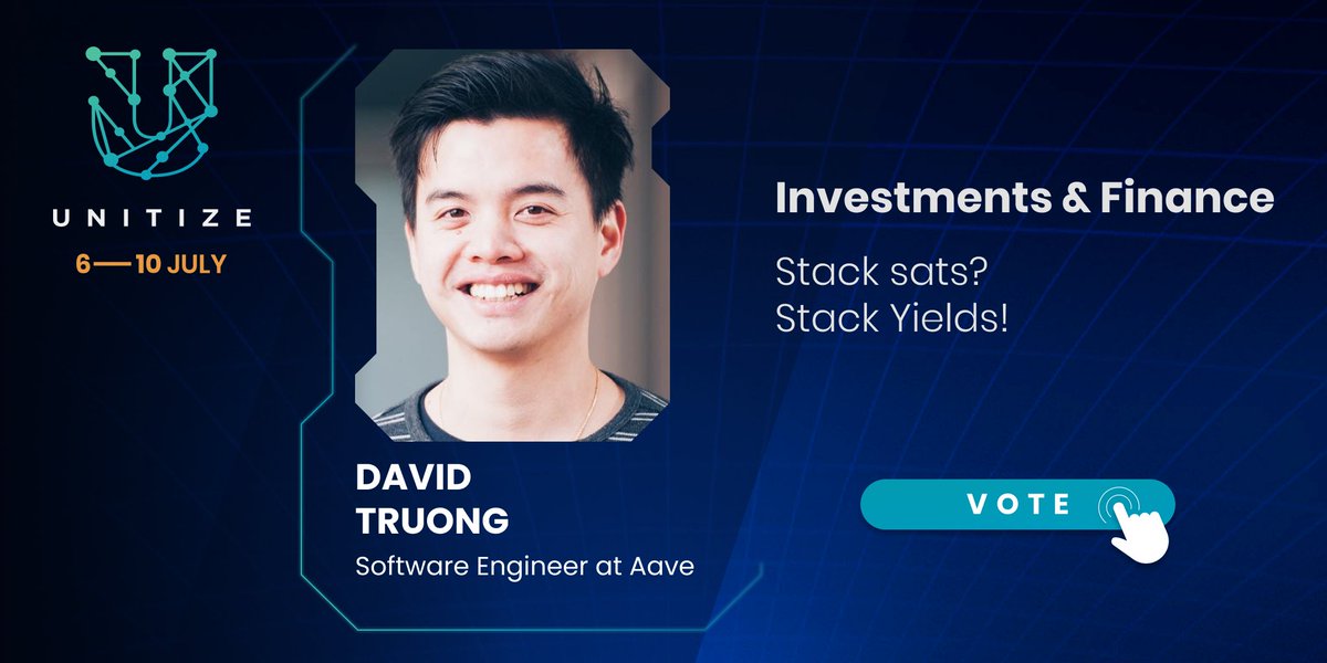 aave's tweet photo. #Unitize2020 is right around the corner 🌟
If you want to hear @daveytea talk yield stacking, be sure to register for Unitize and follow the email instructions to vote: https://t.co/Fc8VsGkZGy
@SFBWofficial @BlockShowcom @Unitize2020
#CommunityVote #yieldhacking #defi https://t.co/fDZ3c7ancL